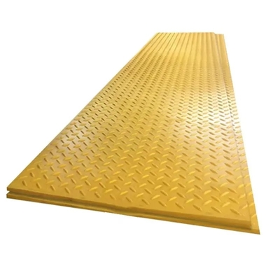 4X8 ฟุตแบบพกพาสวมแผ่นพลาสติกทน HDPE พรมถนนชั่วคราว