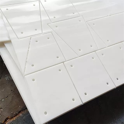 แผ่นซับ UHMWPE ทนต่อการสึกหรอสีขาวสำหรับแผ่นซับในไซโลเหล็กไซโล