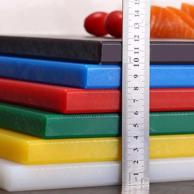 เขียงพลาสติกโพลีเอทิลีนความหนาแน่นสูงสีป้องกันแบคทีเรีย 20 มม