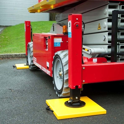 ปั๊มพลาสติกโพลีเอทิลีนความหนาแน่นสูง เครน Outrigger Pads แผ่นแจ็ครถพ่วง HDPE