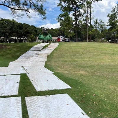 พื้นปูสังเคราะห์ Bog Mat HDPE แผ่นถนนทางเข้ารถบรรทุกชั่วคราว