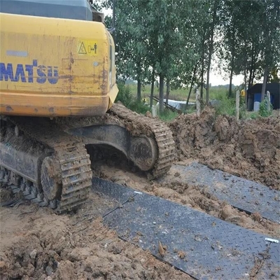 เสื่อป้องกันพื้น HDPE ปูถนนสำหรับงานก่อสร้างชั่วคราวสำหรับงานหนัก