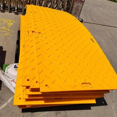 ป้องกันผลกระทบ Heavy Duty Mud Ground HDPE Plastic แผ่นปูพื้นคนเดินชั่วคราว