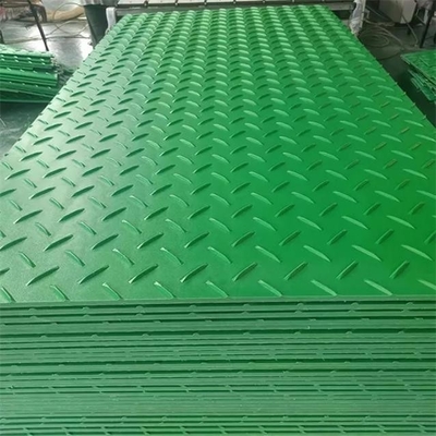 Green Composite HDPE Truck Support Ground Protection เสื่อก่อสร้างขนาดใหญ่