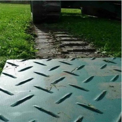 Green Composite HDPE Truck Support Ground Protection เสื่อก่อสร้างขนาดใหญ่