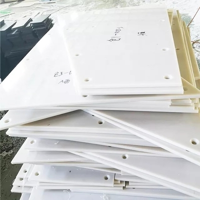 คุณสมบัติหล่อลื่นตัวเองสีขาว UHMWPE พลาสติกไซโลแผ่นบังเกอร์ถ่านหิน