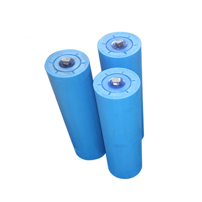 ลูกกลิ้งลำเลียงสายพาน UHMWPE สีน้ำเงินสำหรับลูกกลิ้งลำเลียงสายพานการทำเหมือง