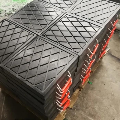 เสื่อเครน HDPE Outrigger Pads แผ่นกระจายโหลดพลาสติกโพลีเอทิลีน