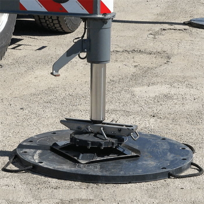 แบบพกพา HDPE รอบ Outrigger Pads Mobile Truck แผ่นเท้าพลาสติก