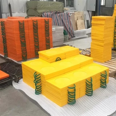 Mobile Crane Truck Stabilizer Leg HDPE Outrigger Pads Platform พร้อมที่จับ