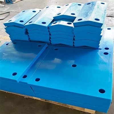 แผงกันน้ำพลาสติกสีน้ำเงินทะเล UHMWPE Dock แผ่นบังโคลนสำหรับบังโคลนท่าเทียบเรือ