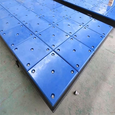 แผงกันน้ำพลาสติกสีน้ำเงินทะเล UHMWPE Dock แผ่นบังโคลนสำหรับบังโคลนท่าเทียบเรือ