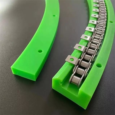 UHMWPE โพลิเอทิลีน Wear Strip Green Plastic Conveyor Guide Rails Product