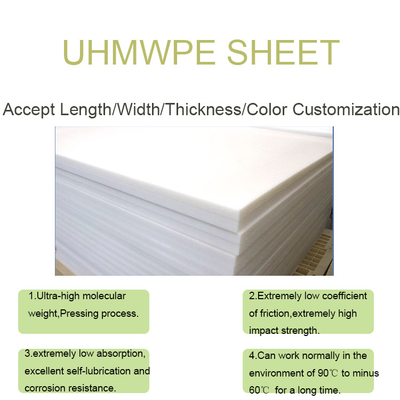 ผนังโพลีเอธิลีน UHMW-PE โบรด์พลาสติกบล็อกการพิมพ์