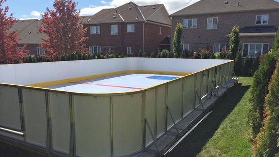 Home Rink ความหนา 15-25mm การเชื่อมต่อต่อกัน PE หนังหินสังเคราะห์ สําหรับผู้รักษาประตู
